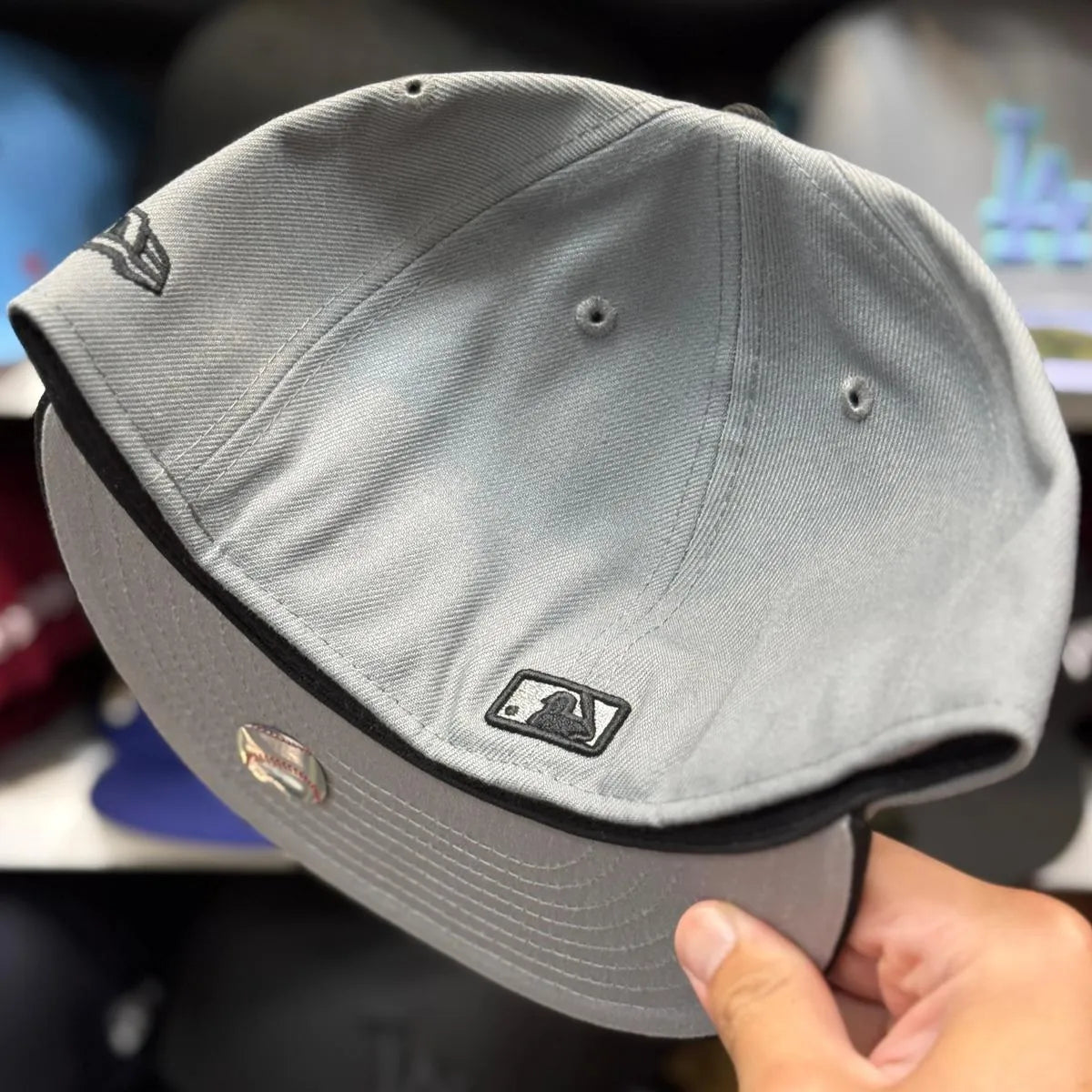 New Era Los Angeles Dodgers Grey/Black 59FIFTY Fitted Hat - Product Image