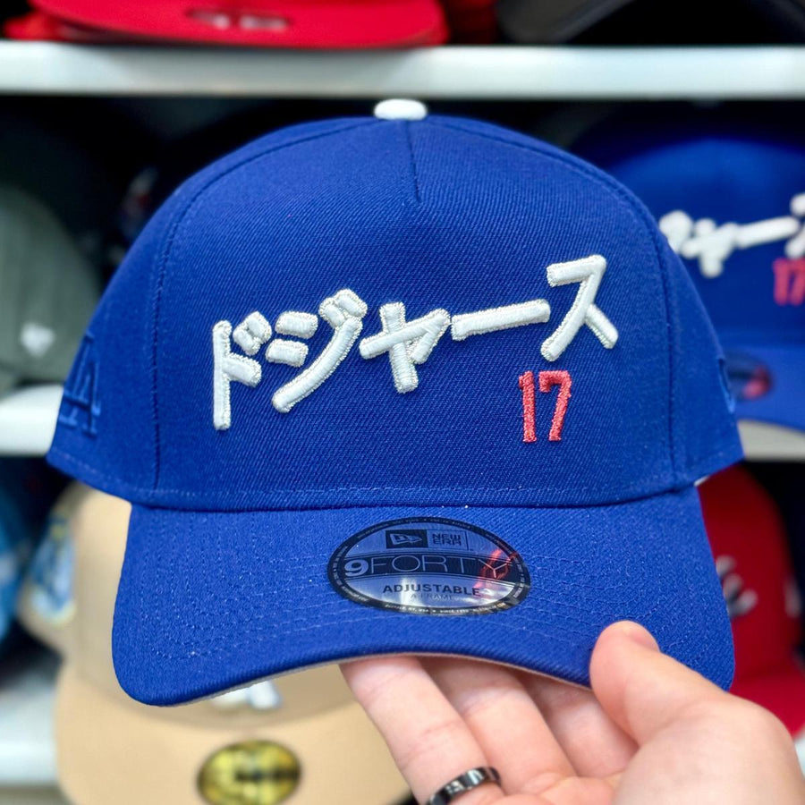 New Era Los Angeles Dodgers 'Japanese Kanji' Blue/White A-Frame Blue 9FORTY Snapback - Product Image