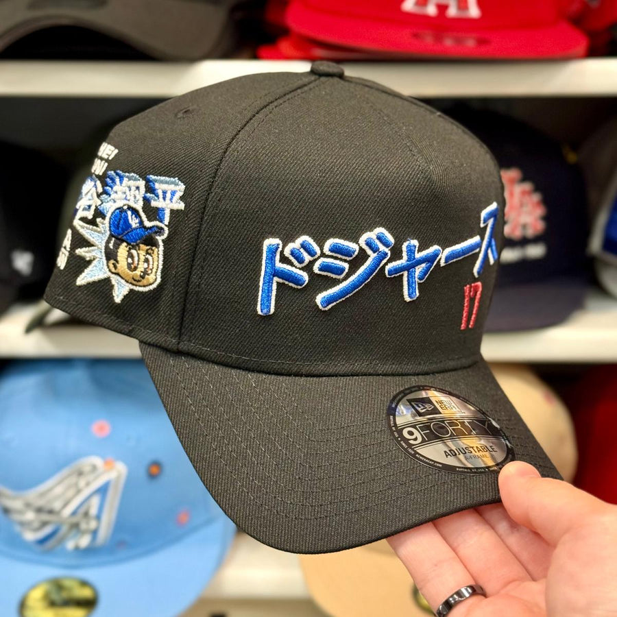 New Era Los Angeles Dodgers 'Japanese Kanji Shohei Ohtani' A-Frame Black 9FORTY Snapback - Product Image