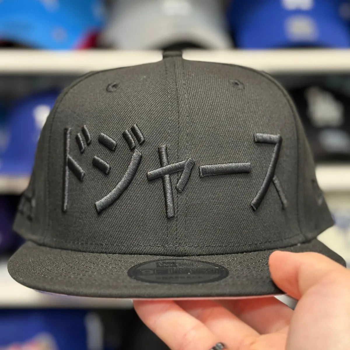 New Era Los Angeles Dodgers 'Large Kanji Script' All Black 9FIFTY Snapback - Product Image