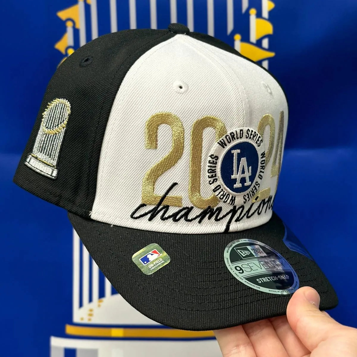 New Era Los Angeles Dodgers 'Locker Room 2024 World Series Championship' 9SEVENTY Snapback - Product Image
