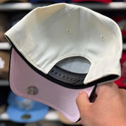 New Era Los Angeles Dodgers 'Lowrider Palm Tree' A-Frame 9FORTY Ivory/Black Snapback | Pink Under Brim - Product Image