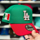New Era Los Angeles Dodgers 'Mexico Pride' A-Frame Green/Red 9FORTY Snapback