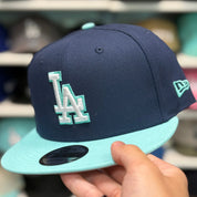 New Era Los Angeles Dodgers Navy/Turquoise 9FIFTY Snapback - Product Image