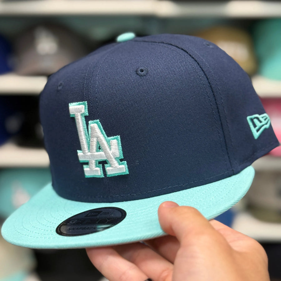 New Era Los Angeles Dodgers Navy/Turquoise 9FIFTY Snapback - Product Image