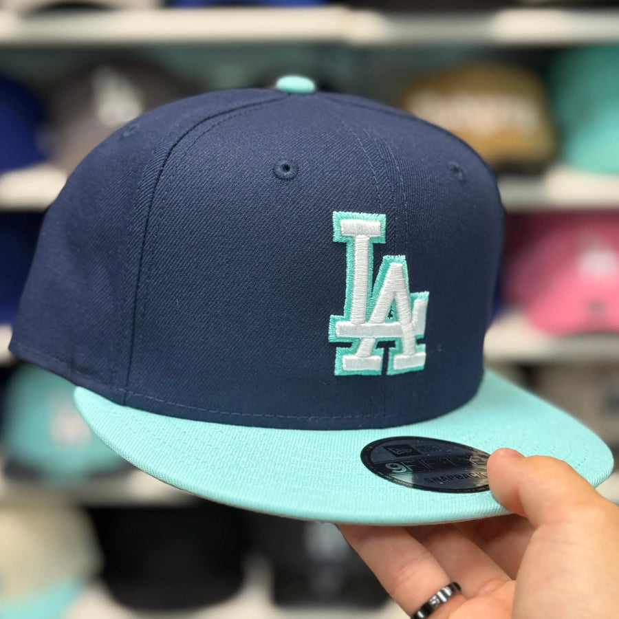 New Era Los Angeles Dodgers Navy/Turquoise 9FIFTY Snapback - Product Image