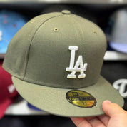 New Era Los Angeles Dodgers Olive 59FIFTY Fitted Hat - Product Image
