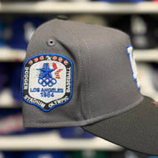 New Era Los Angeles Dodgers 'Olympic Stadium' A-Frame Grey/Black 9FORTY Snapback - Product Image