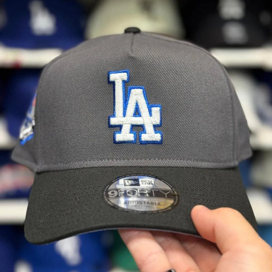 New Era Los Angeles Dodgers 'Olympic Stadium' A-Frame Grey/Black 9FORTY Snapback - Product Image