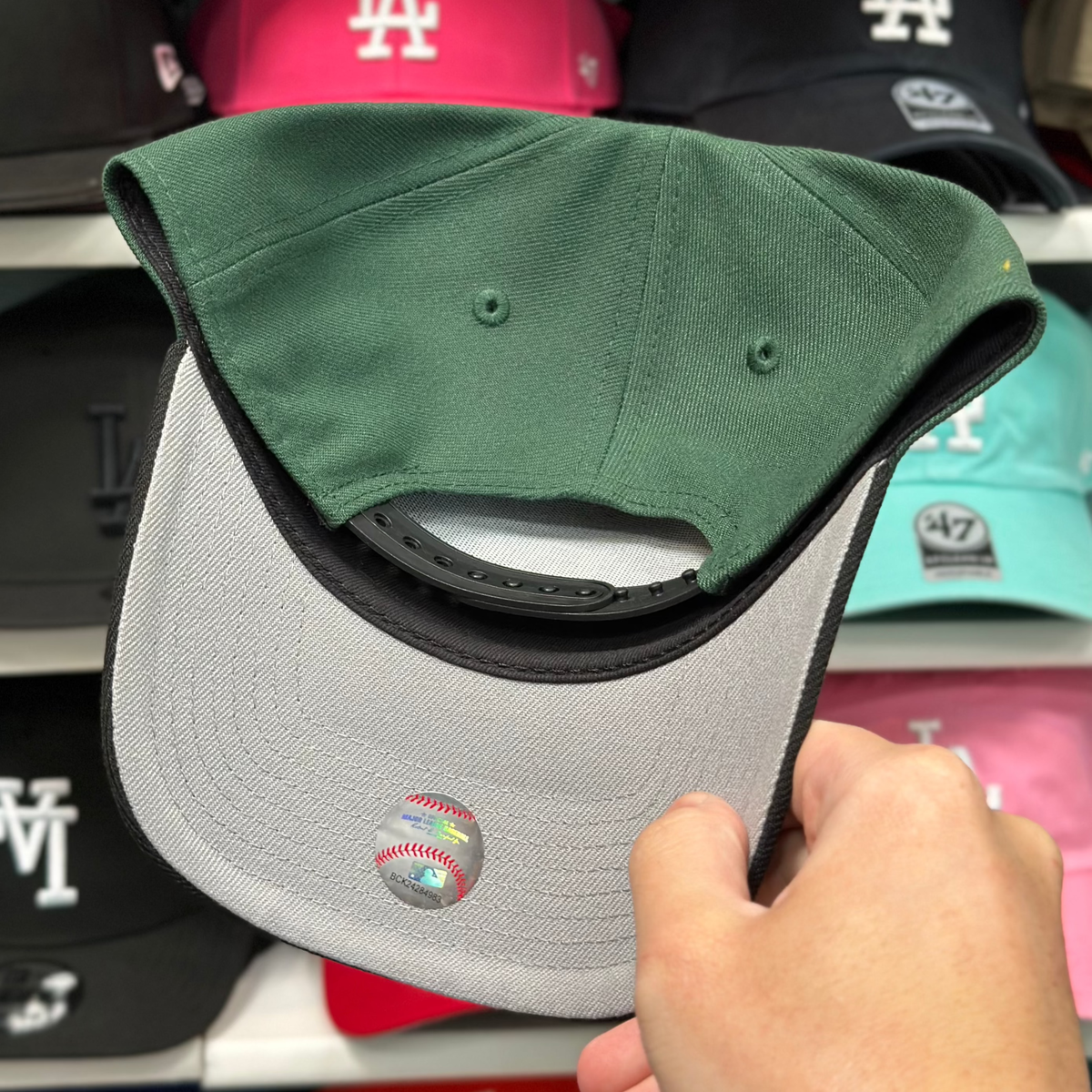 New Era Los Angeles Dodgers 'Outline Logo' A-Frame Green/Black 9FORTY Snapback - Product Image