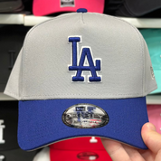 New Era Los Angeles Dodgers 'Outline Logo' A-Frame Grey/Blue 9FORTY Snapback - Product Image