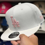 New Era Los Angeles Dodgers 'Pink Logo' White 9FIFTY Snapback - Product Image