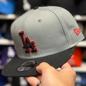 New Era Los Angeles Dodgers 'Red Outline' Gray/Black 9FIFTY Snapback - Product Image