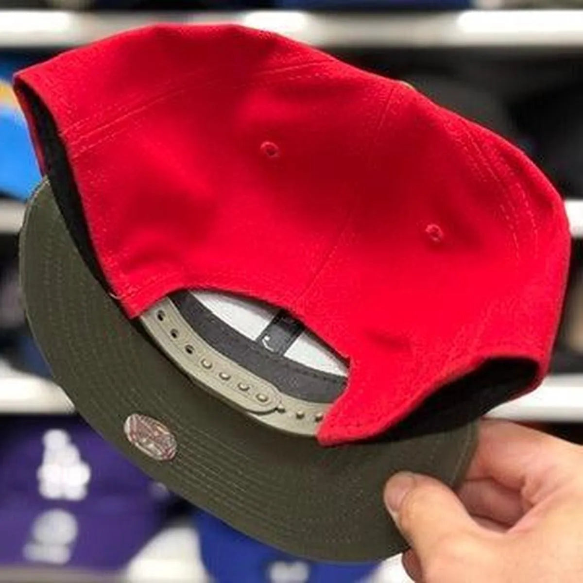 New Era Los Angeles Dodgers Red/Olive 9FIFTY Snapback - Product Image