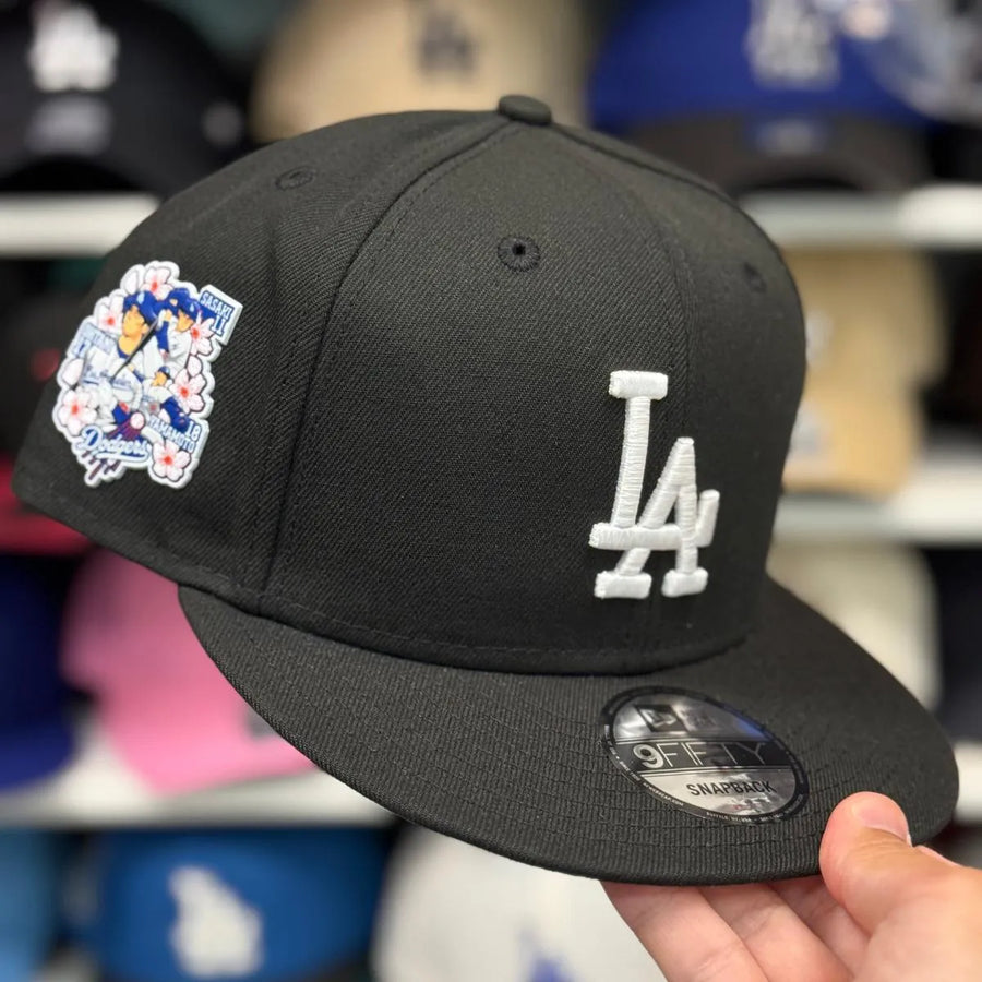 New Era Los Angeles Dodgers 'Sakura: Ohtani, Sasaki, Yamamoto' Black 9FIFTY Snapback - Product Image
