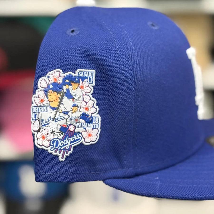 New Era Los Angeles Dodgers 'Sakura: Ohtani, Sasaki, Yamamoto' Blue 9FIFTY Snapback - Product Image
