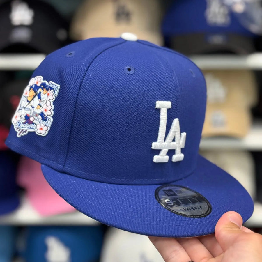 New Era Los Angeles Dodgers 'Sakura: Ohtani, Sasaki, Yamamoto' Blue 9FIFTY Snapback - Product Image