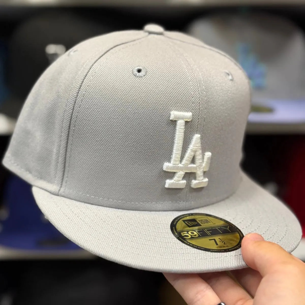 New Era Los Angeles Dodgers Silver 59FIFTY Fitted Hat - Product Image