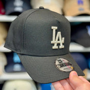 New Era Los Angeles Dodgers 'Silver Stitch' A-Frame Black 9FORTY Snapback - Product Image
