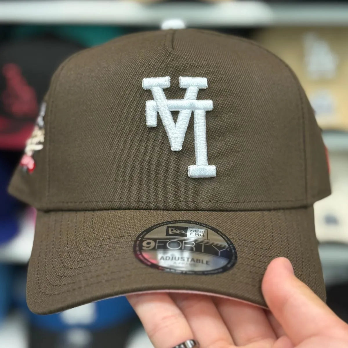 New Era Los Angeles Dodgers Upside Down Logo '100th Anniversary' A-Frame Brown/White 9FORTY Snapback - Product Image