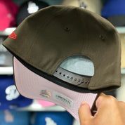 New Era Los Angeles Dodgers Upside Down Logo '100th Anniversary' A-Frame Brown/White 9FORTY Snapback - Product Image