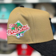 New Era Los Angeles Dodgers Upside Down Logo '1988 World Series' A-Frame Dessert/Black Corduroy 9FORTY Snapback - Product Image