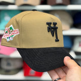 New Era Los Angeles Dodgers Upside Down Logo '1988 World Series' A-Frame Dessert/Black Corduroy 9FORTY Snapback