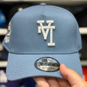 New Era Los Angeles Dodgers Upside Down Logo '40th Anniversary' A-Frame Baby Blue/White 9FORTY Snapback - Product Image