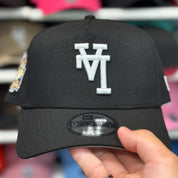 New Era Los Angeles Dodgers Upside Down Logo '40th Anniversary' A-Frame Black/White 9FORTY Snapback - Product Image