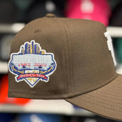 New Era Los Angeles Dodgers Upside Down Logo '40th Anniversary' A-Frame Brown/White 9FORTY Snapback - Product Image