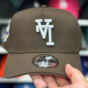 New Era Los Angeles Dodgers Upside Down Logo '40th Anniversary' A-Frame Brown/White 9FORTY Snapback - Product Image