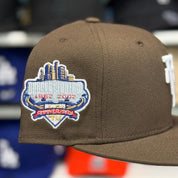 New Era Los Angeles Dodgers Upside Down Logo '40th Anniversary' Brown/Yellow 9FIFTY Snapback - Product Image