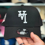 New Era Los Angeles Dodgers Upside Down Logo '60th Anniversary' A-Frame Black/White 9FORTY Snapback - Product Image
