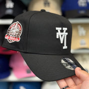 New Era Los Angeles Dodgers Upside Down Logo '60th Anniversary' A-Frame Black/White 9FORTY Snapback - Product Image