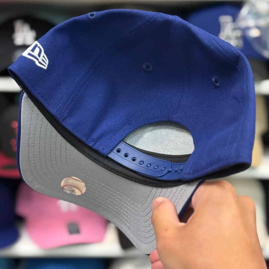 New Era Los Angeles Dodgers Upside Down Logo '60th Anniversary' A-Frame Blue/White 9FORTY Snapback - Product Image