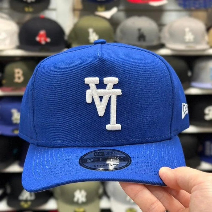 New Era Los Angeles Dodgers 'Upside Down Logo' A-Frame Blue 9FIFTY Snapback - Product Image