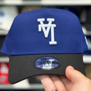 New Era Los Angeles Dodgers 'Upside Down Logo' A-Frame Blue/Black 9FORTY Snapback - Product Image