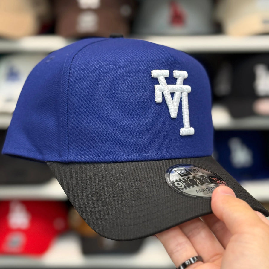 New Era Los Angeles Dodgers 'Upside Down Logo' A-Frame Blue/Black 9FORTY Snapback - Product Image