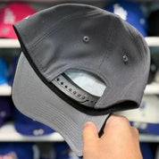 New Era Los Angeles Dodgers 'Upside Down Logo' A-Frame Dark Grey/Black 9FORTY Snapback - Product Image