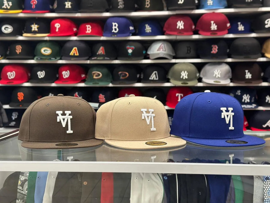New Era Los Angeles Dodgers 'Upside Down Logo' Blue 59FIFTY Fitted Hat - Product Image