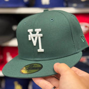 New Era Los Angeles Dodgers 'Upside Down Logo' Dark Green 59FIFTY Fitted Hat - Product Image
