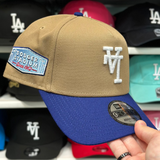 New Era Los Angeles Dodgers Upside Down Logo 'Since 1962' A-Frame Tan/Blue 9FORTY Snapback