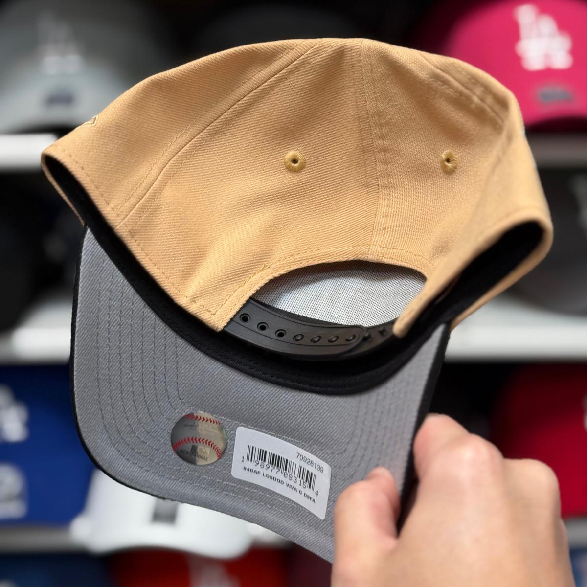 New Era Los Angeles Dodgers 'Viva Los Dodgers' A-Frame Sand/Black 9FORTY Snapback - Product Image