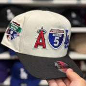 New Era Los Angeles Dodgers x Angels '5 Freeway' A-Frame Creme/Black 9FIFTY Snapback - Product Image