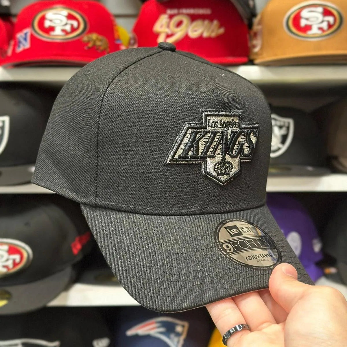 New Era Los Angeles Kings A-Frame Black 9FORTY Snapback - Product Image