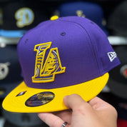 New Era Los Angeles Lakers '2021 Insider Draft' Purple/Yellow 9FIFTY Snapback - Product Image