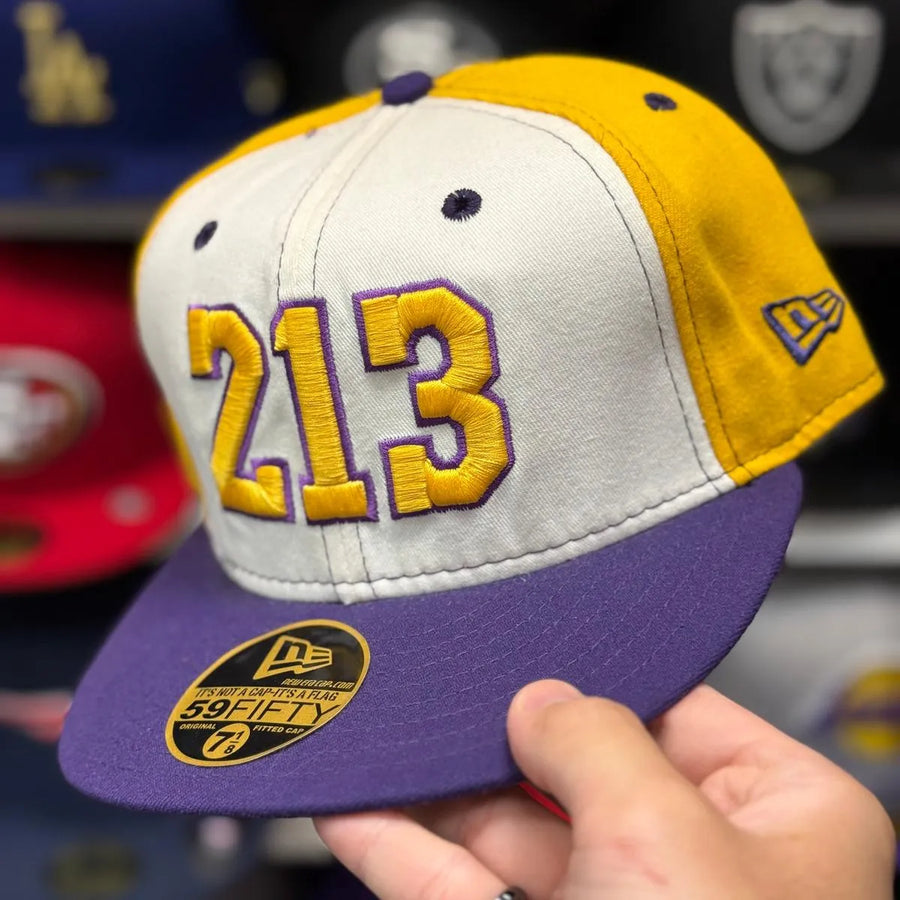 New Era Los Angeles Lakers ‘213 Area Code’ 59FIFTY Fitted Hat - Product Image