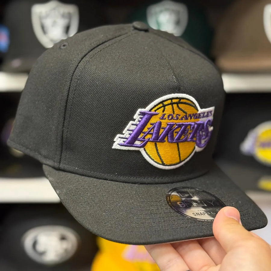 New Era Los Angeles Lakers A-Frame Black 9FIFTY Snapback - Product Image