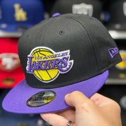 New Era Los Angeles Lakers Black/Purple 9FIFTY Snapback - Product Image