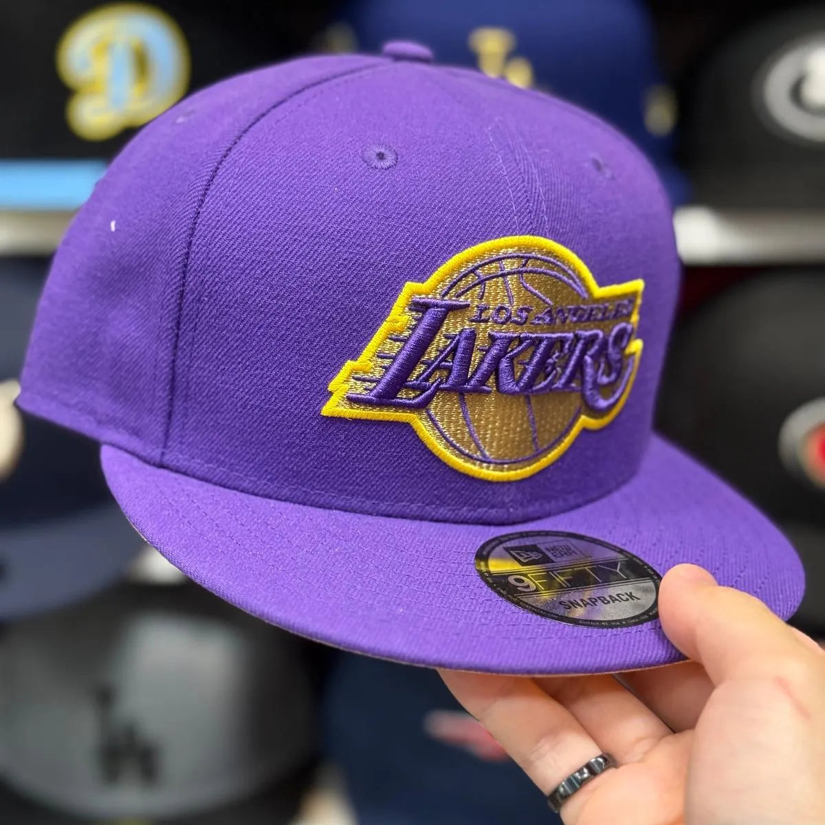 New Era Los Angeles Lakers 'Gold Edition' Purple 9FIFTY Snapback - Product Image